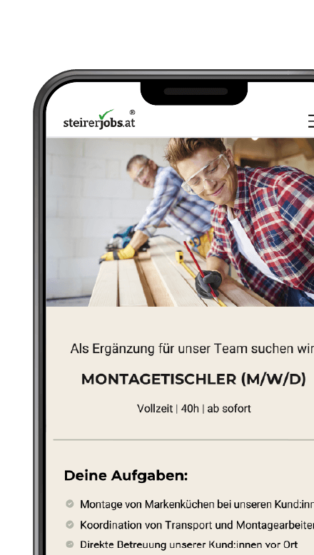 Stellenanzeige auf steirerjobs.at
