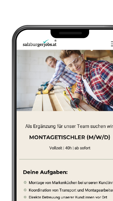 Stellenanzeige auf salzburgerjobs.at