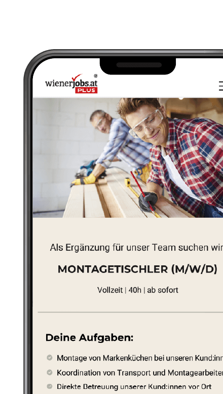 Stellenanzeige auf wienerjobs.at