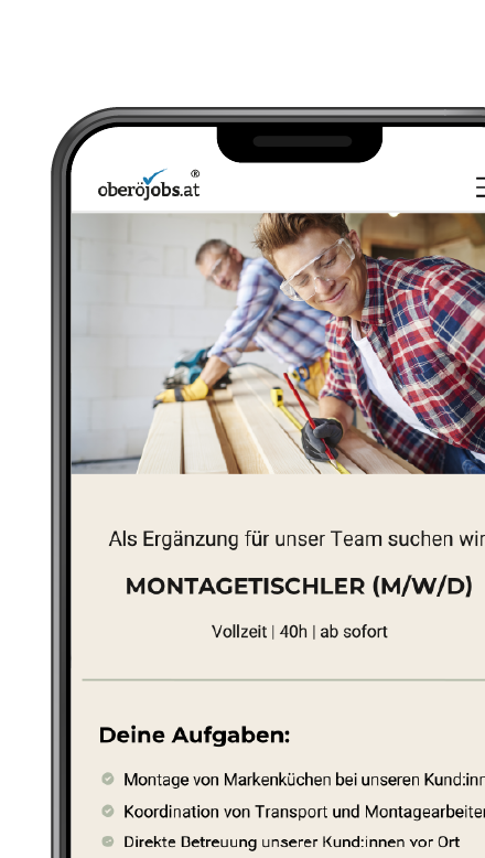 Stellenanzeige auf oberöjobs.at