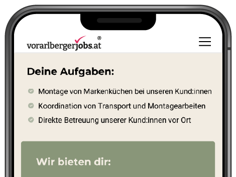 Stellenanzeige auf vorarlbergerjobs.at