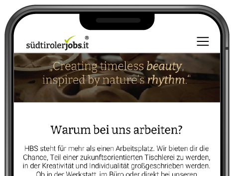 Arbeitgeberprofil auf südtirolerjobs.it