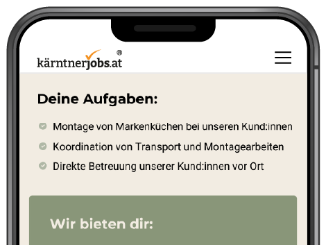 Stellenanzeige auf kärntnerjobs.at