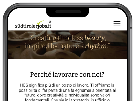 Il profilo aziendale su südtirolerjobs.it