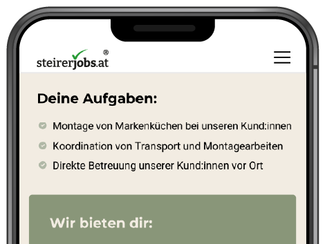 Stellenanzeige auf steirerjobs.at