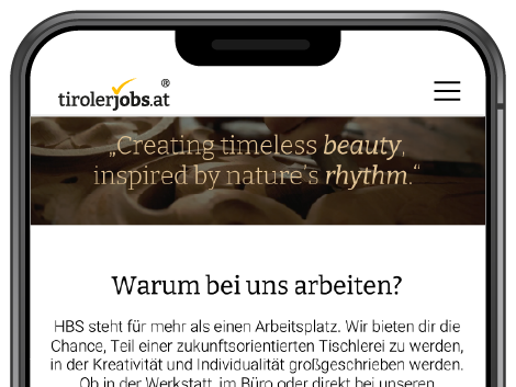 Arbeitgeberprofil auf tirolerjobs.at