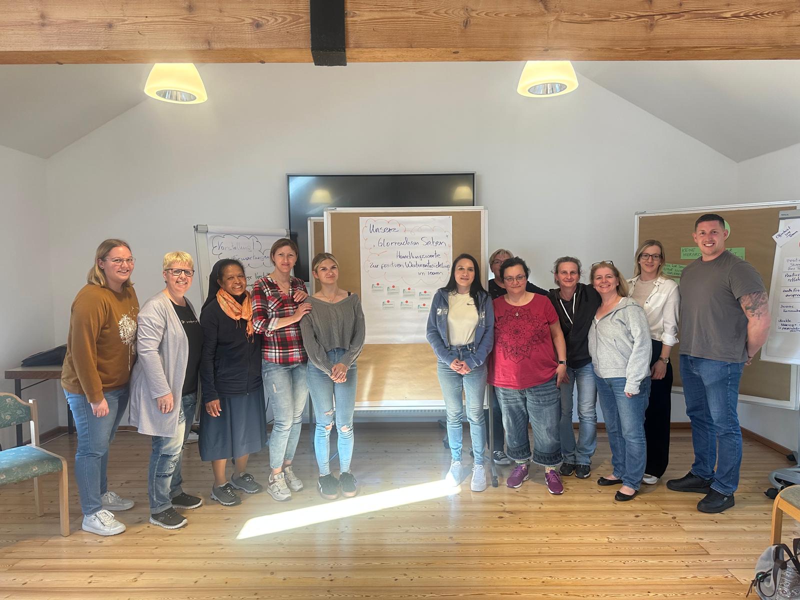 Das Pflegeteam beim gemeinsamen Team-Tag