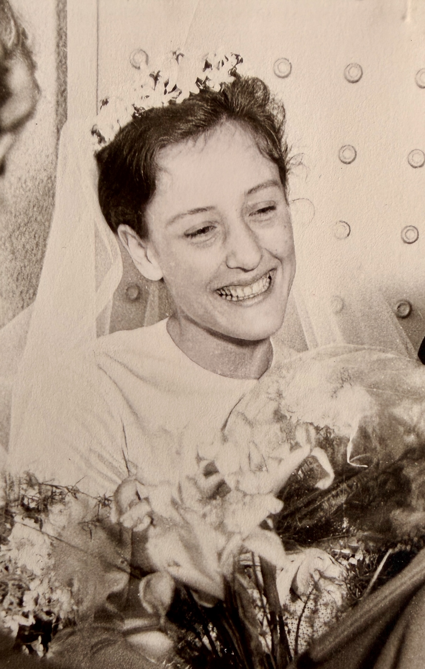 Herta Stifter bei ihrer Hochzeit