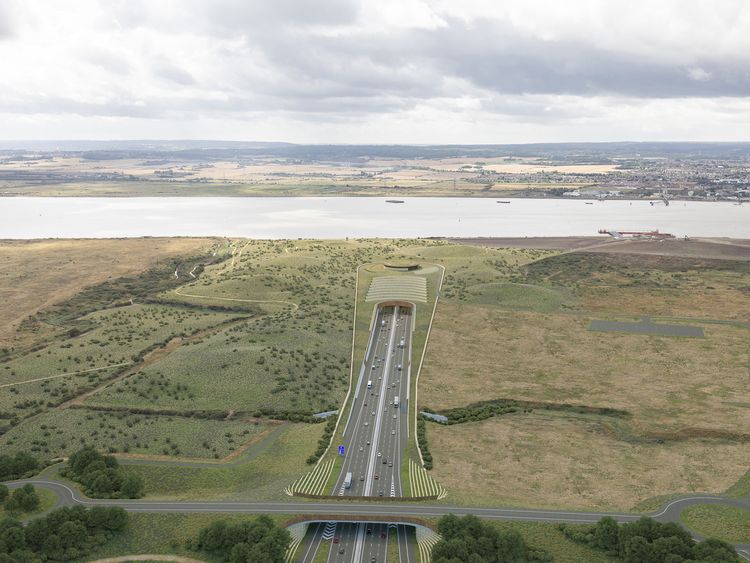 Computer generated image of Lower Thames northern tunnel entrance