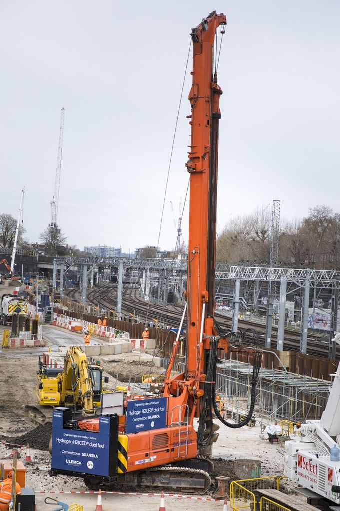 Hydrogen dual-fuel piling rig, cutting the use of traditional fuel by 36%