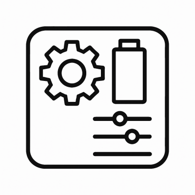 Pictograma reprezentand design elegant, incarcare USB si intensitate reglabila