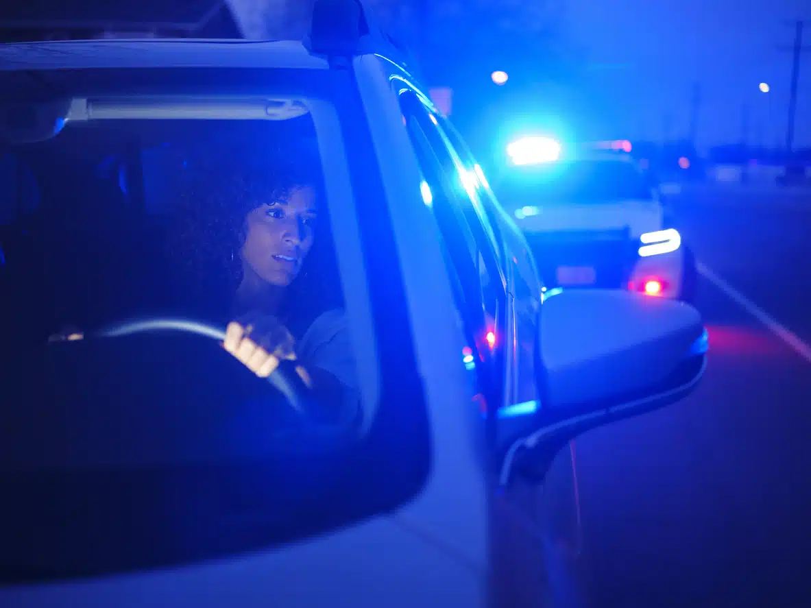 Woman in car