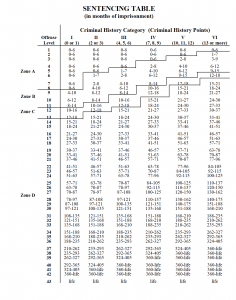 Sentencing guidelines