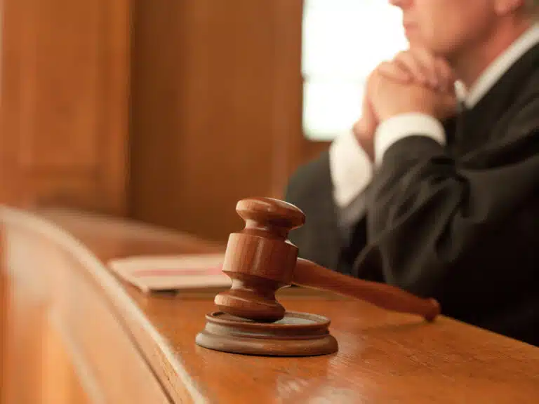 Judge with gavel