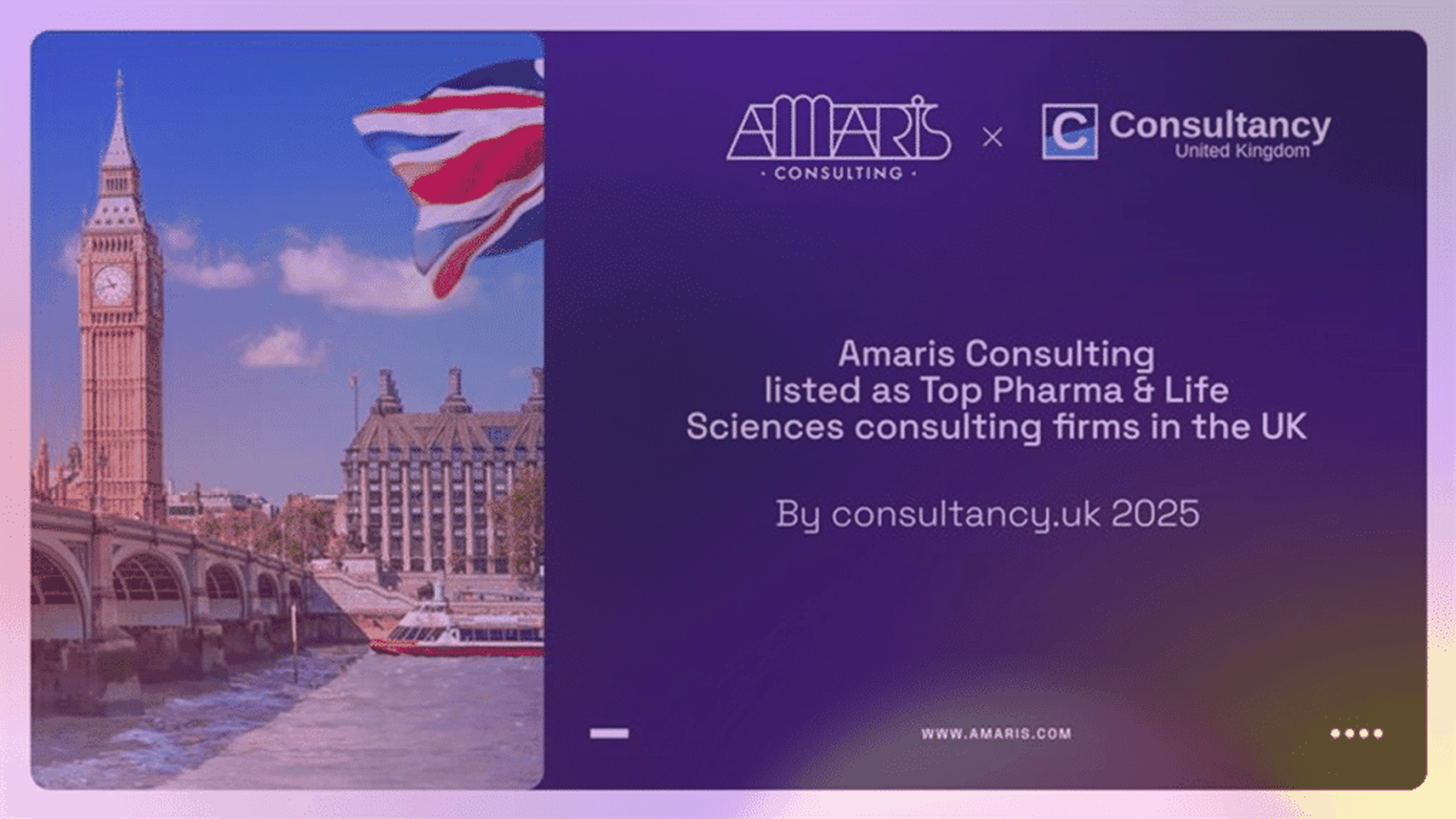 Amaris Consulting named a Top Consulting Firm for Pharma & Life Sciences in the UK