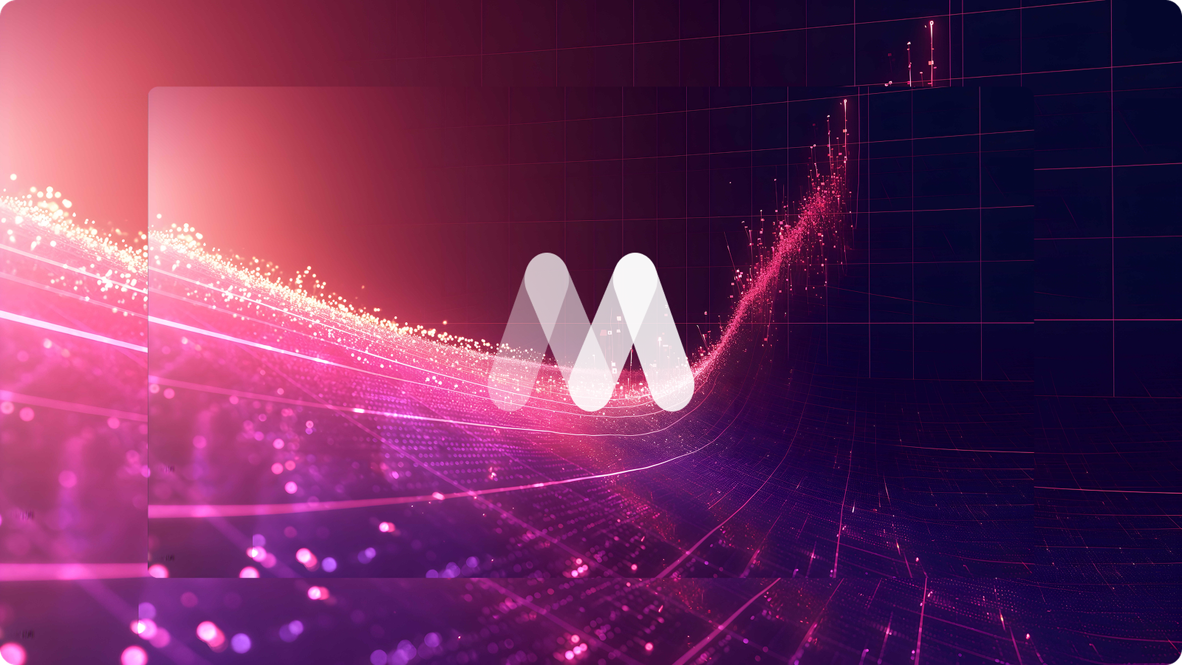 pink abstract background data with mantu logo