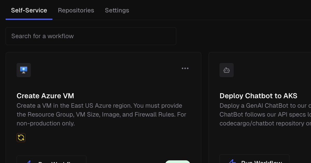 Getting Started with Self-Service Workflows