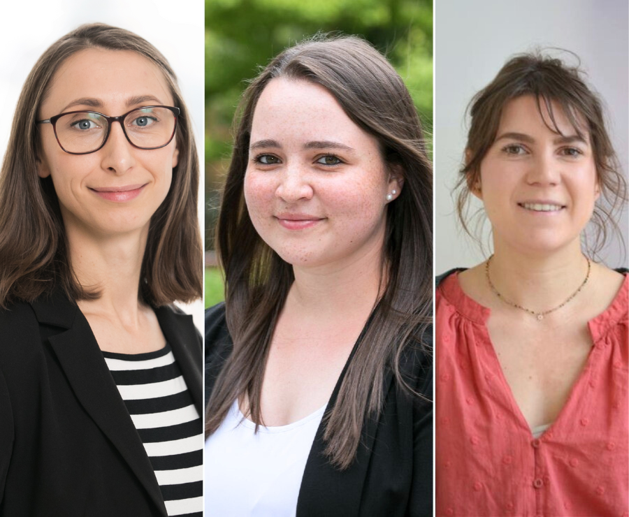 Eine Collage mit den Porträtfotos der drei Ansprechpartnerinnen