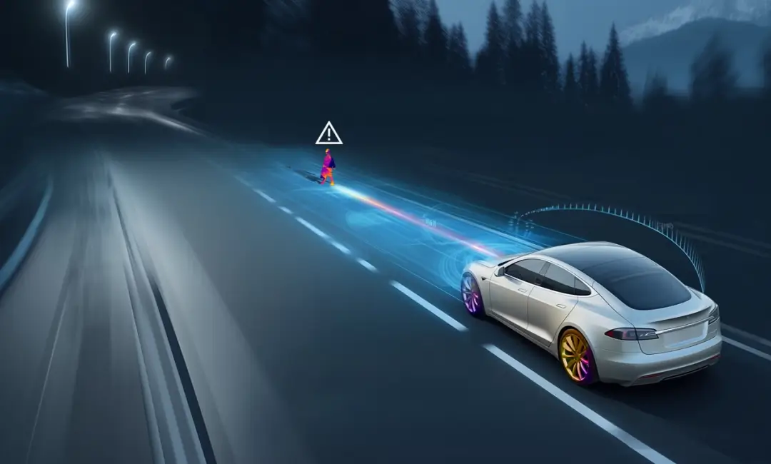 红外热成像技术运用于行人识别预警