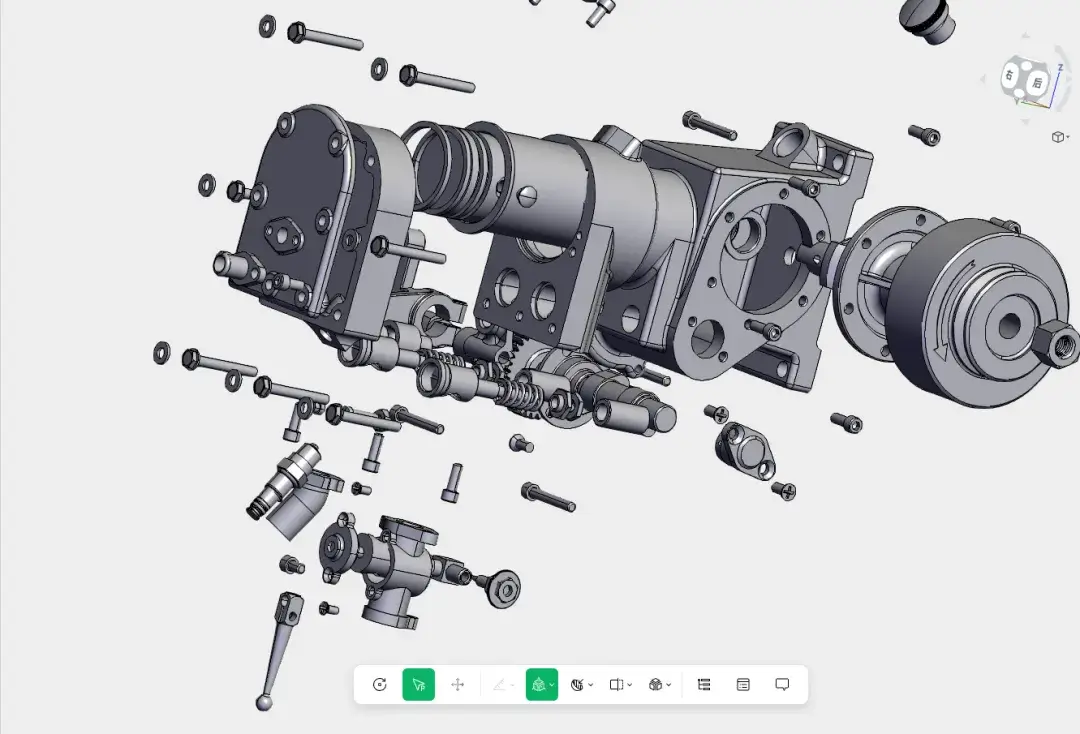 3D一览通支持展示模型爆炸图