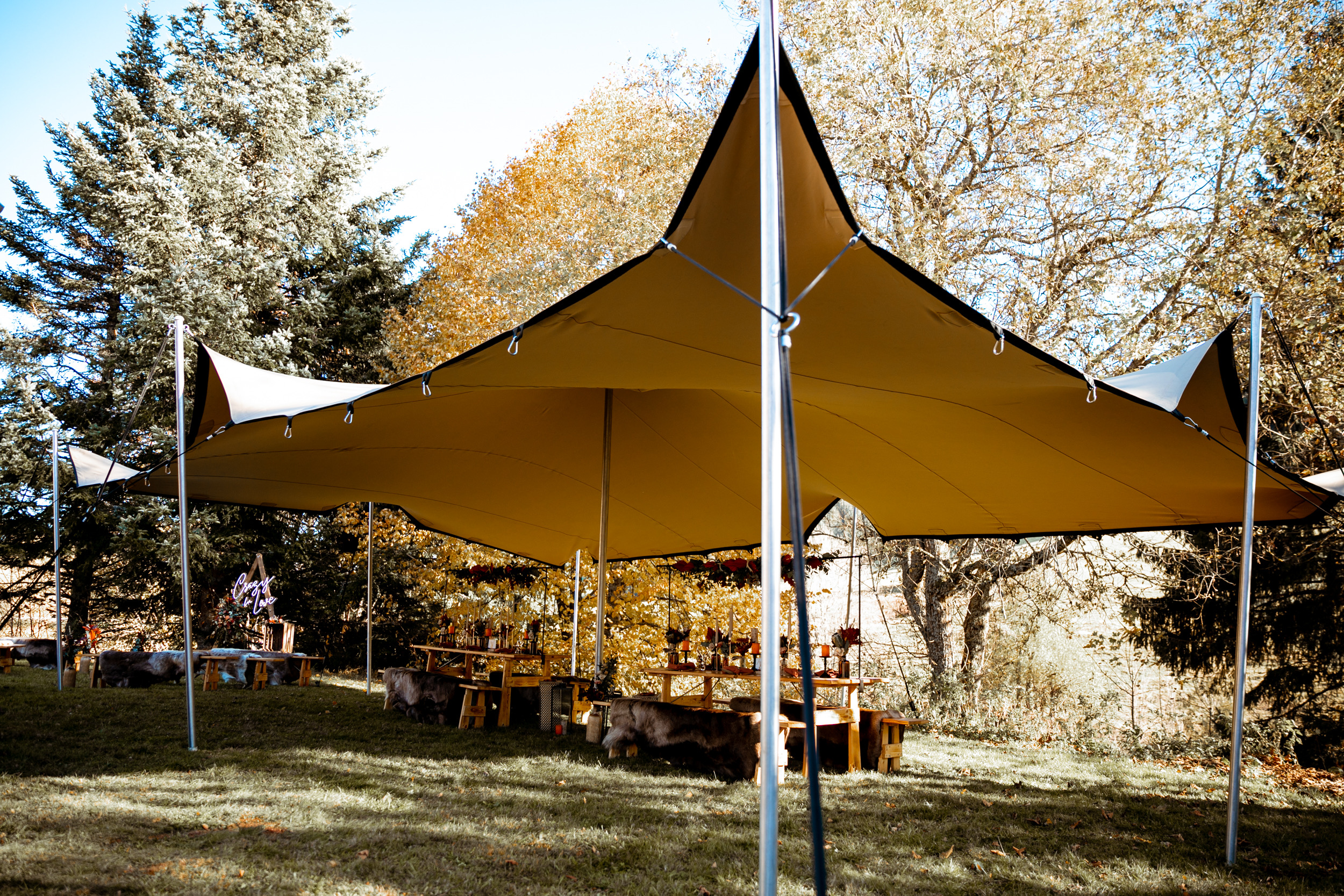 Festzelt für eine Hochzeitsfeier