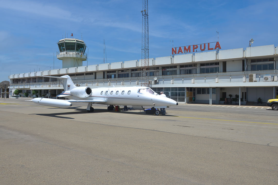 A medical jet at the airport