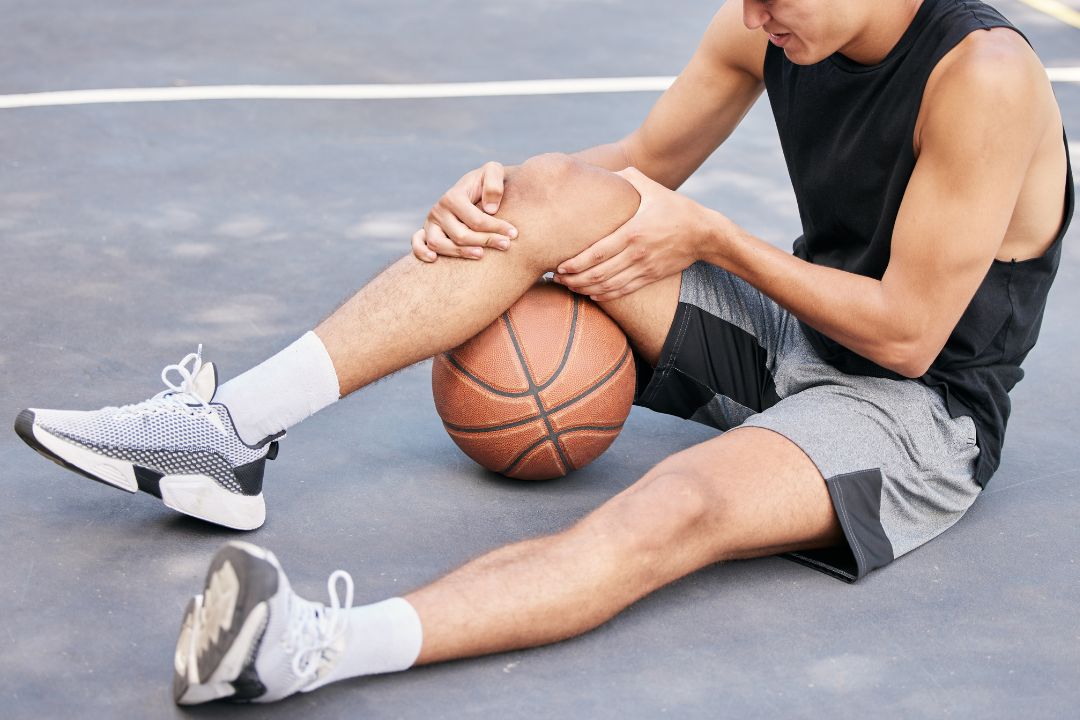 person with a sports injury