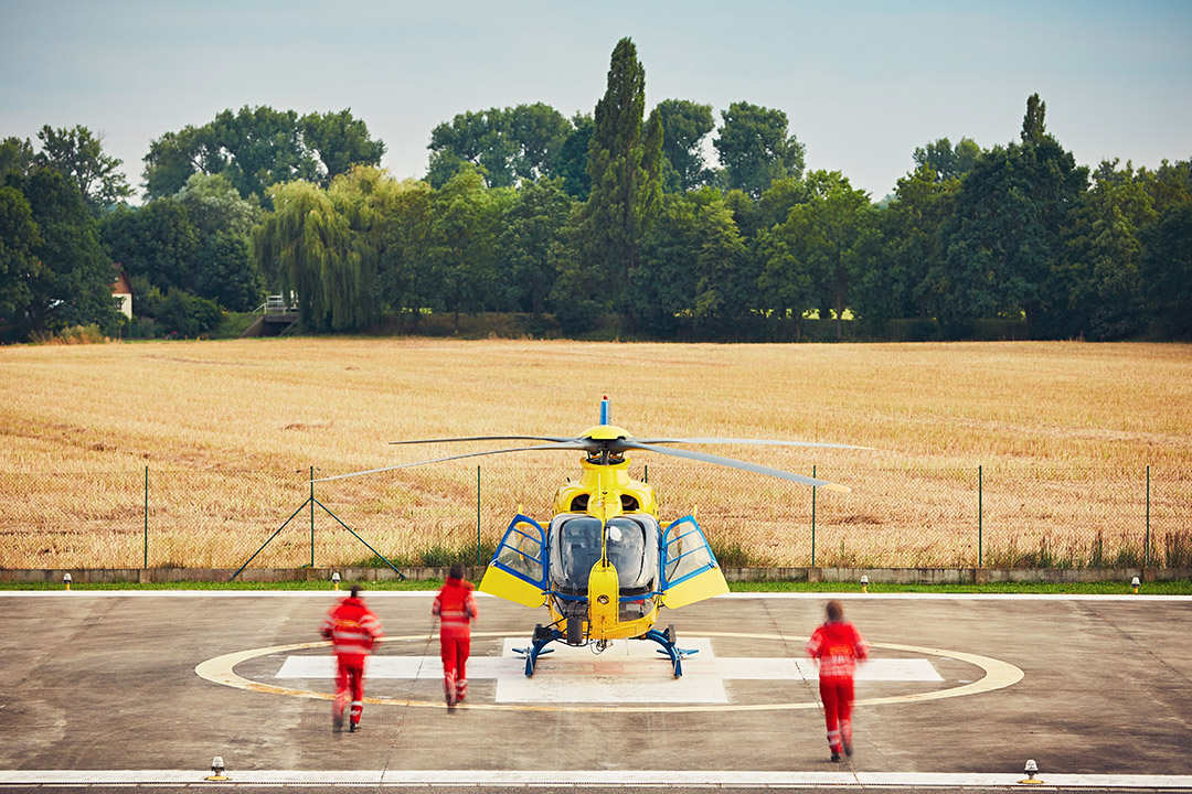 A helicopter landing A helicopter landing