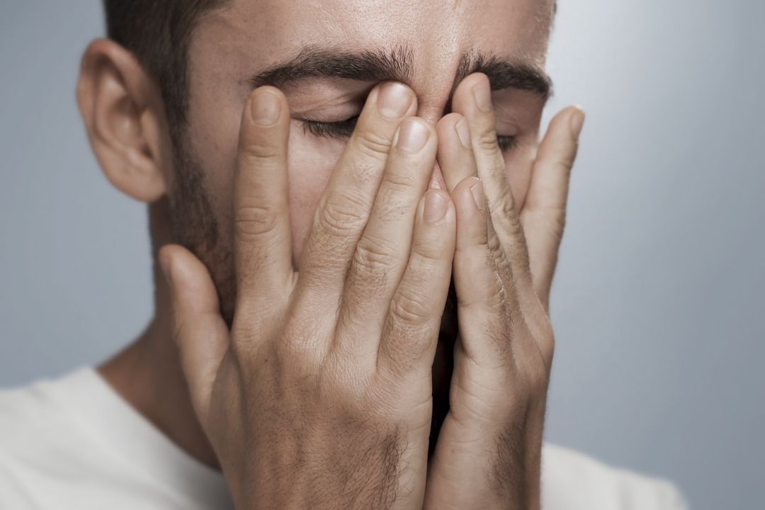 A man with a concussion