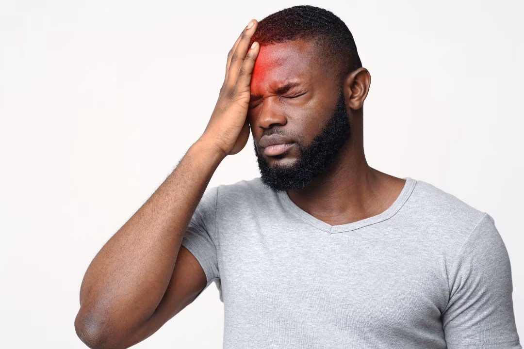 A man with a concussion