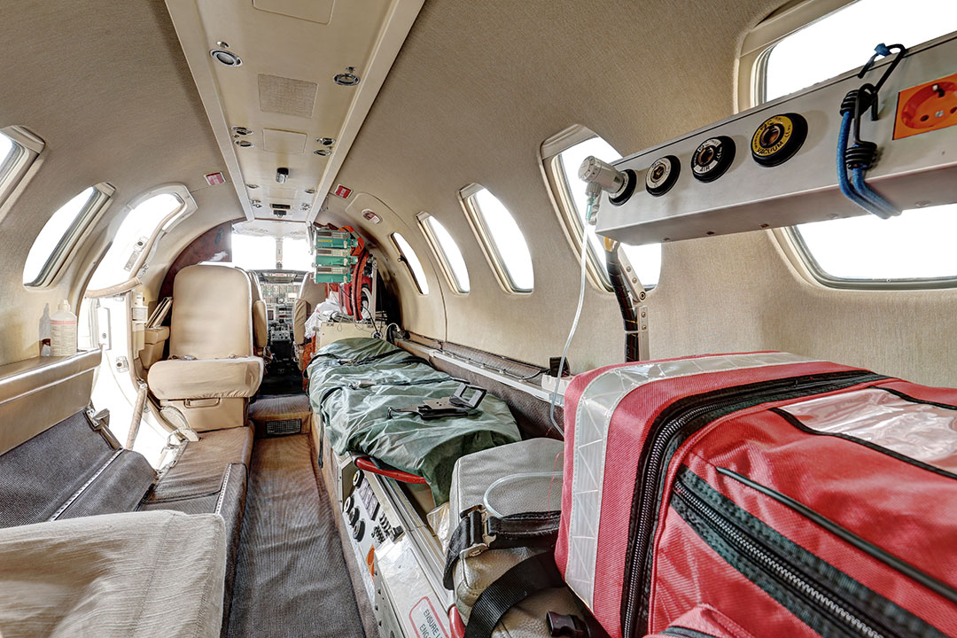 interior of an air ambulance
