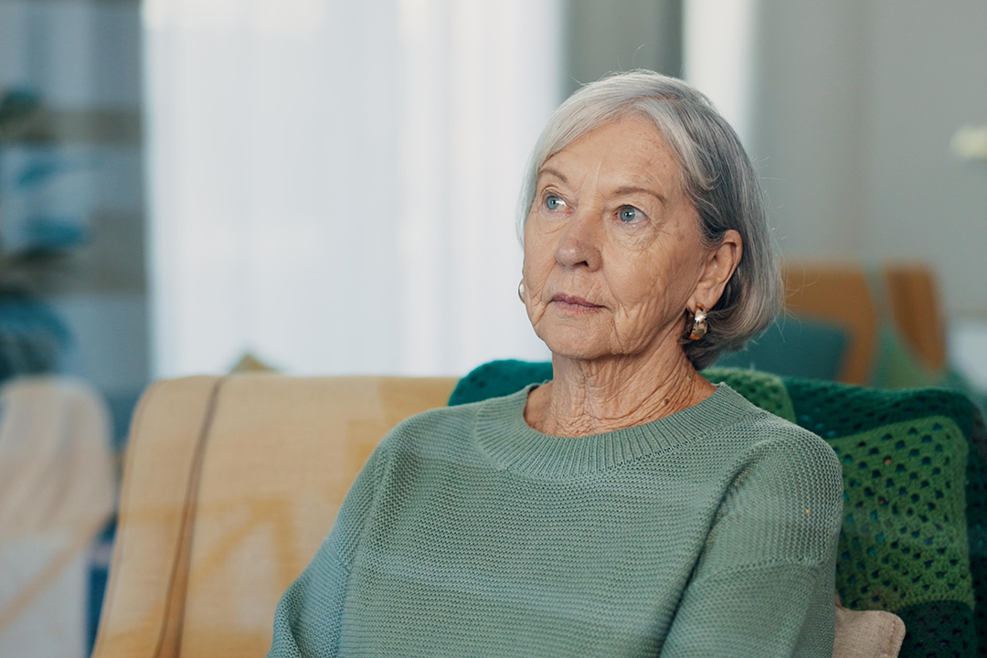 An old lady thinking An old lady thinking