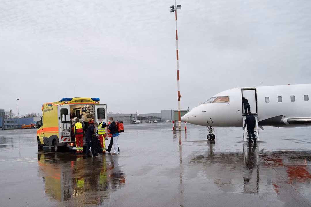 The air ambulance service in operation