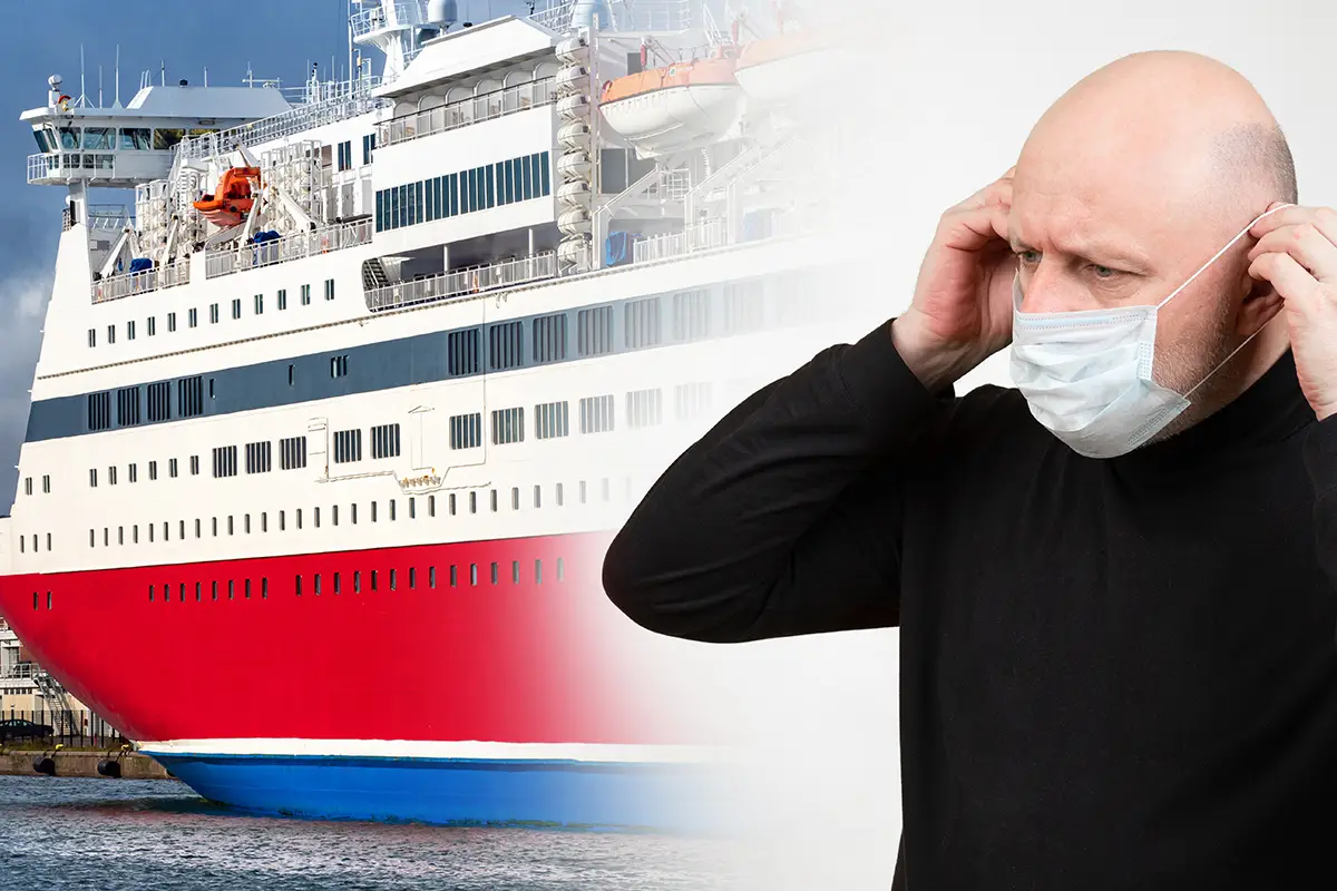 A sick person on a cruise ship