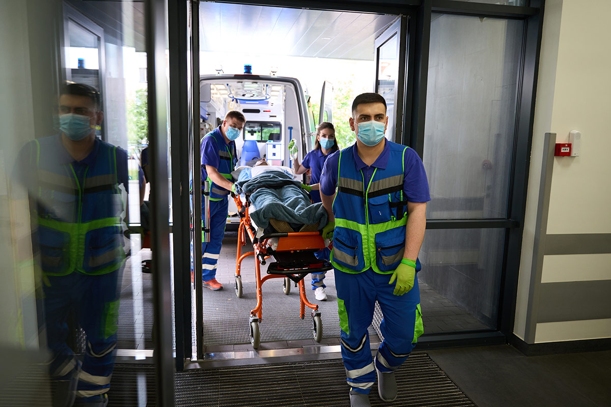 Patient on a stretcher