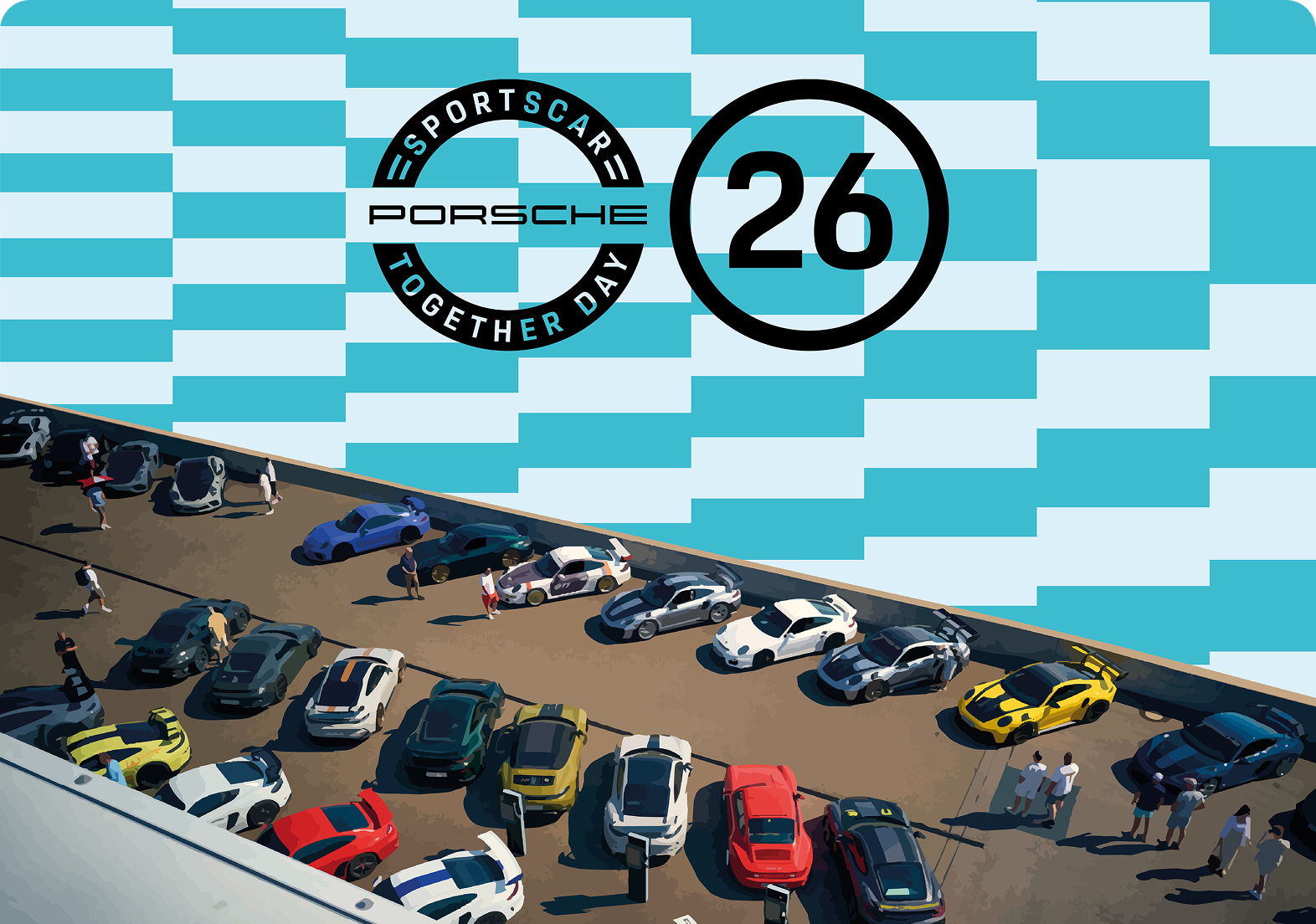Ein Ankündigungsbild für den Sportscar Together Day