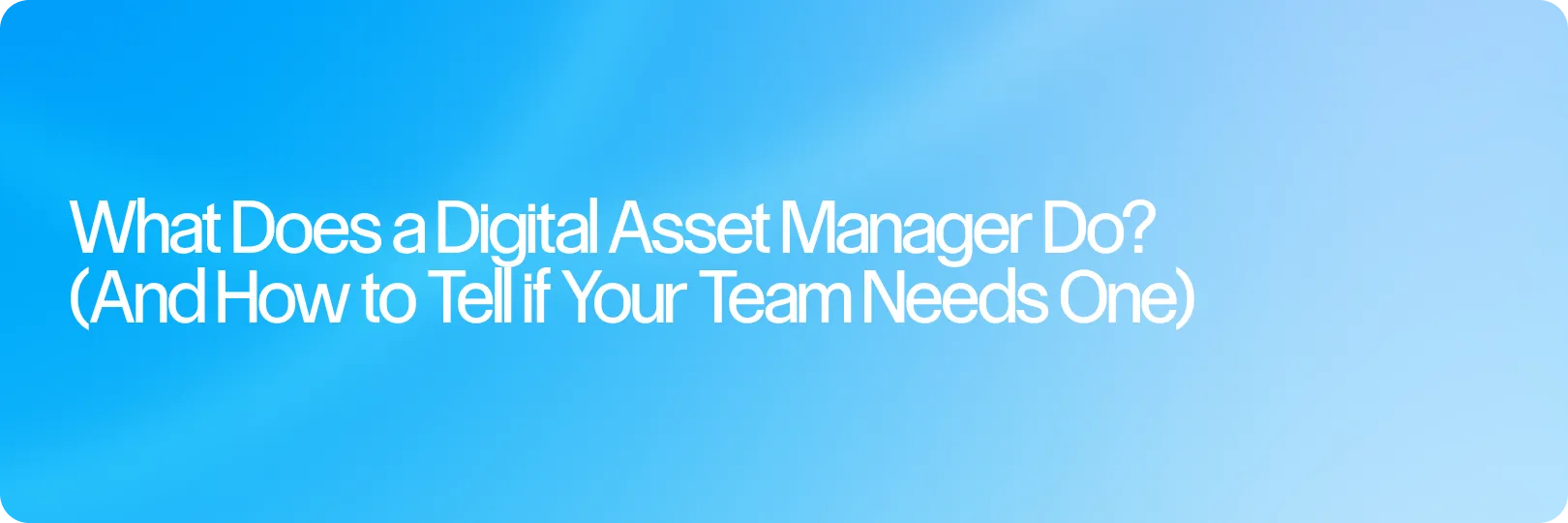 What Does a Digital Asset Manager Do? (And How to Tell if Your Team Needs One)