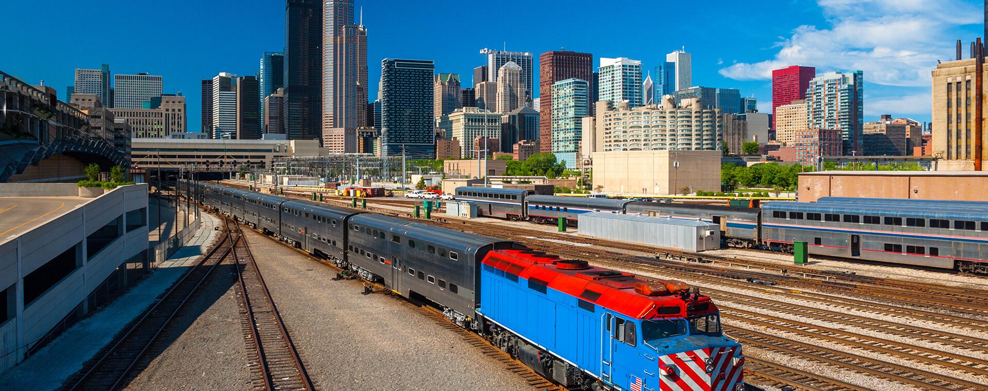 Amtrak train yard.