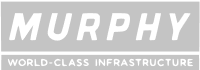 Logo with the text "MURPHY" in bold, uppercase letters above "WORLD CLASS INFRASTRUCTURE" on a gray background.