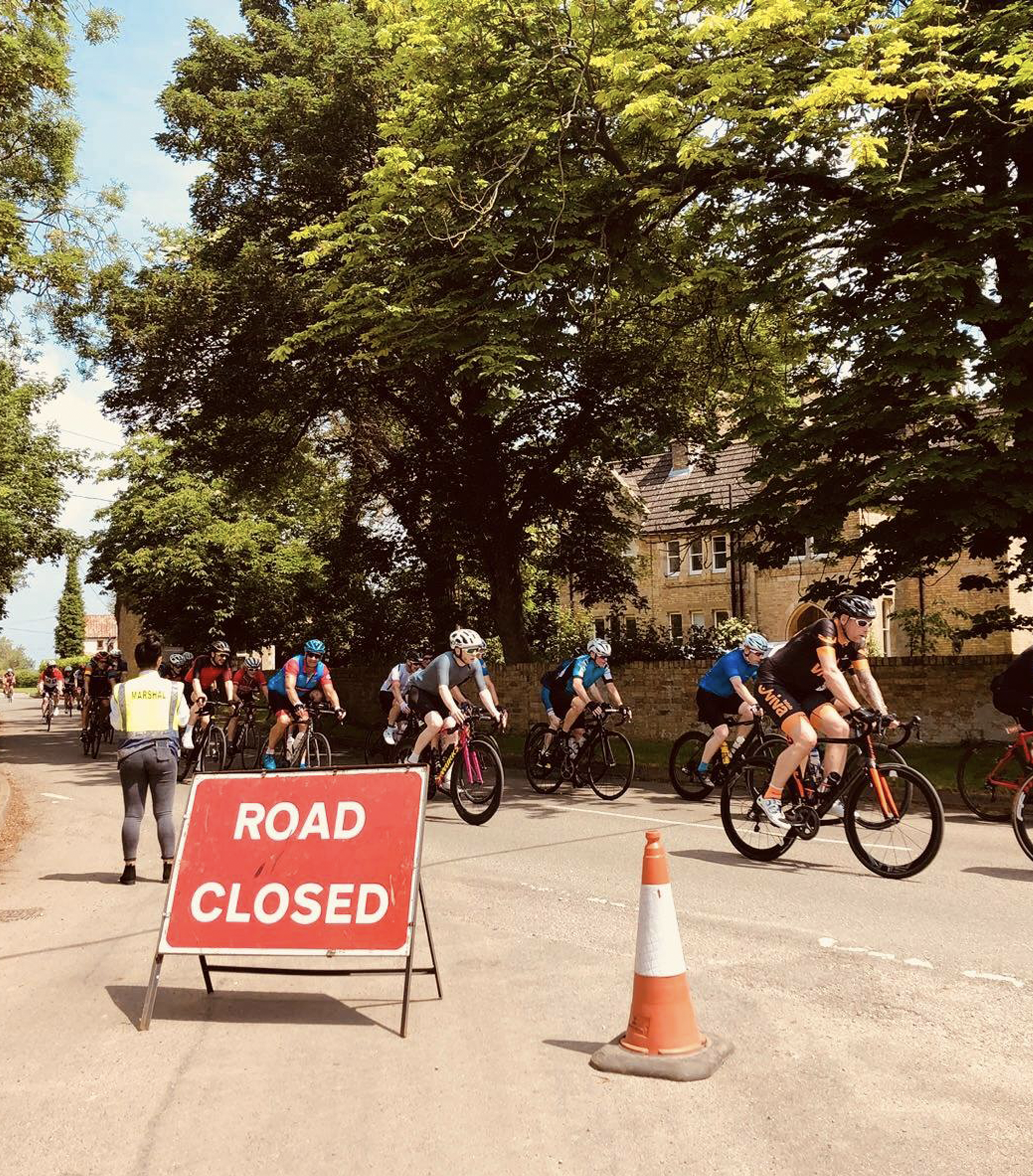Cyclists at the UCI Tour of Cambridge