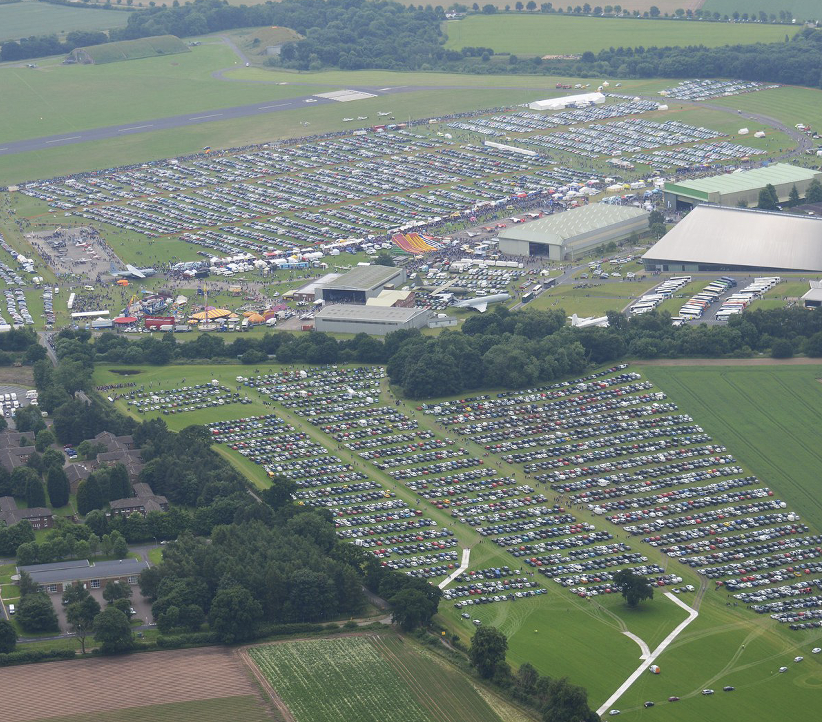 Aerial photograph of RAF Cosford Airshow