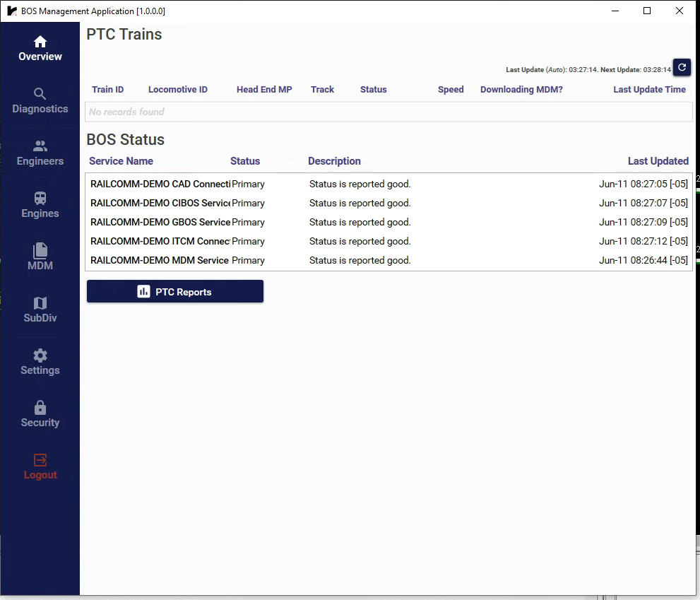 Tracsis BOS Management App