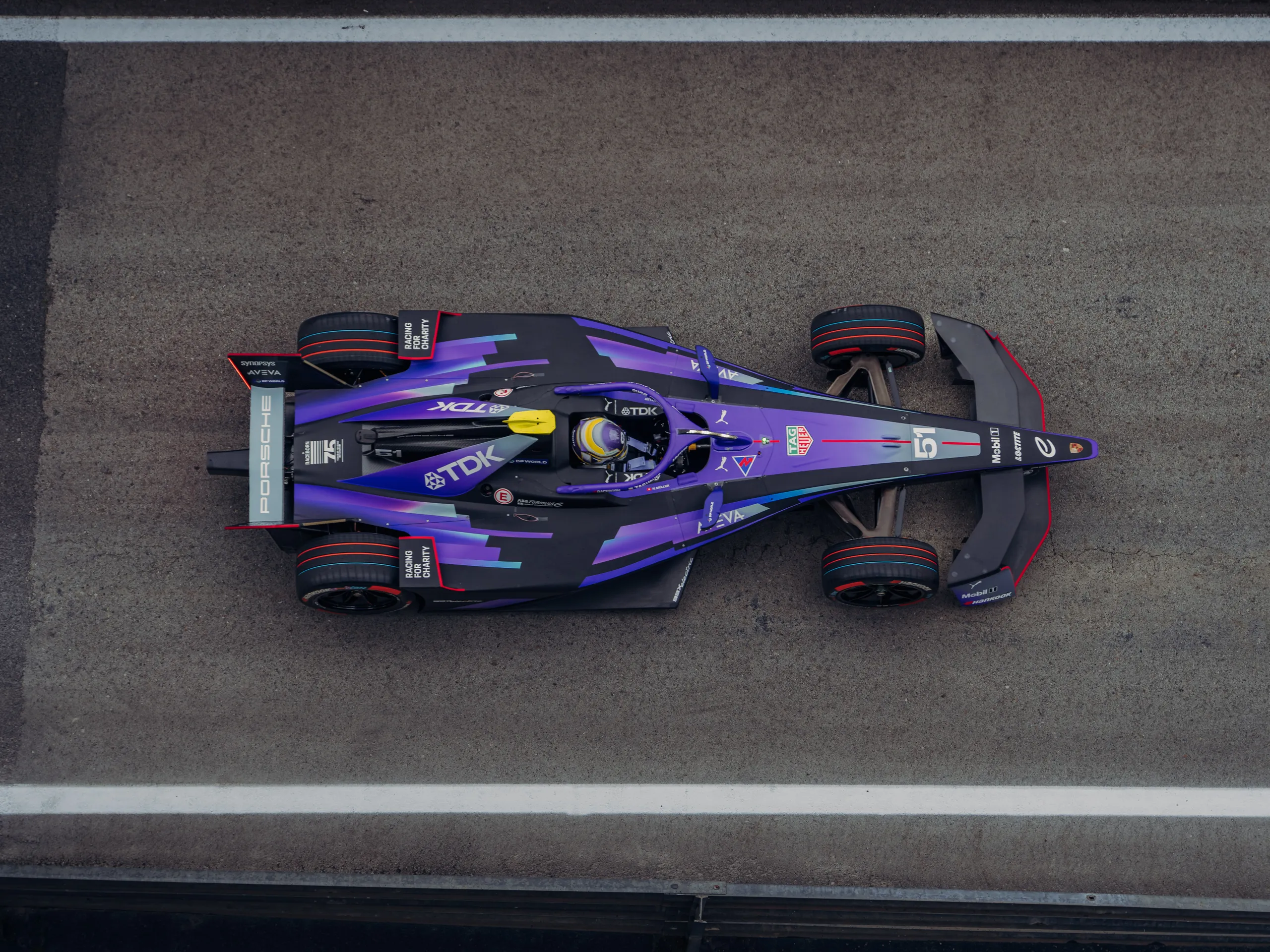 Der Porsche 99X Electric von oben