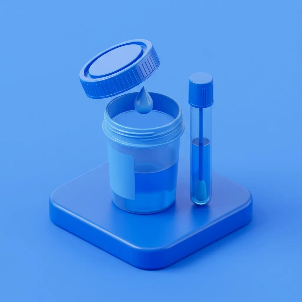Illustration of chlamydia and gonorrhoea NAAT testing at Menscape men's clinic Bangkok