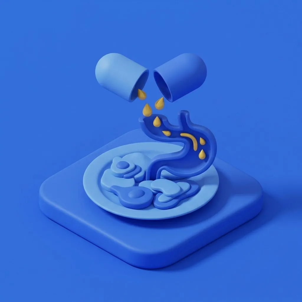 Open orlistat capsule diverting fat droplets away from a stomach