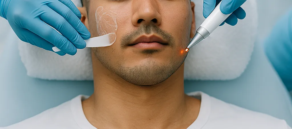 Laser vs. chemický peeling: Najlepšia liečba hyperpigmentácie u mužov