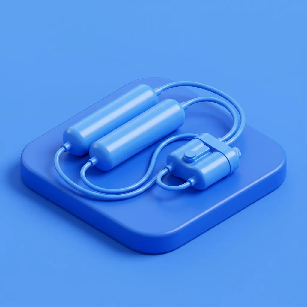 Illustration of 2-piece inflatable penile implant at Menscape men's clinic Bangkok