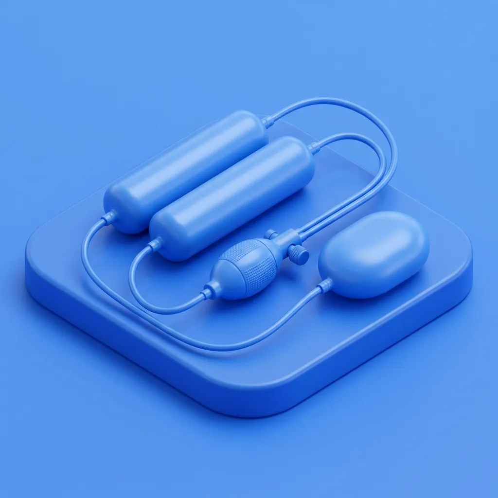 Illustration of 3-piece inflatable penile implant at Menscape men's clinic Bangkok