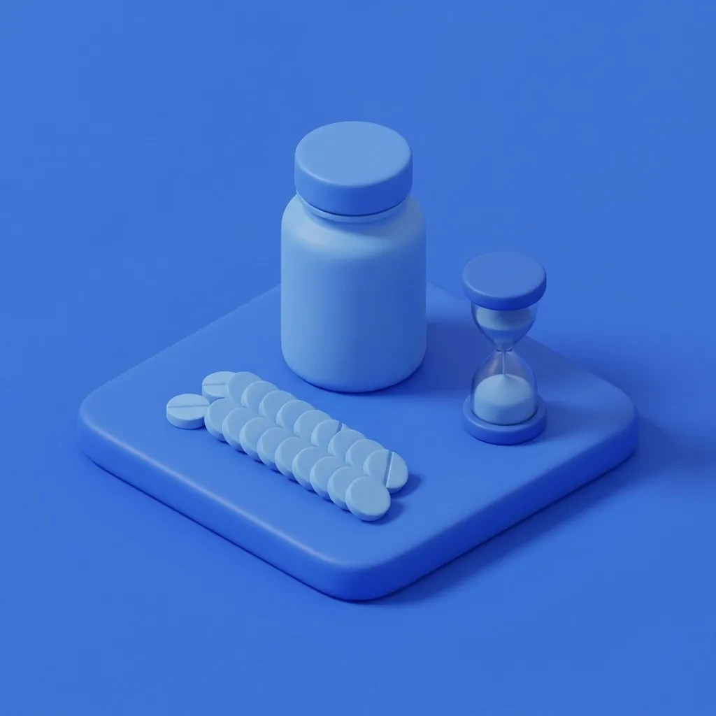 Doxycycline bottle with travel bag and crossed-out mosquito