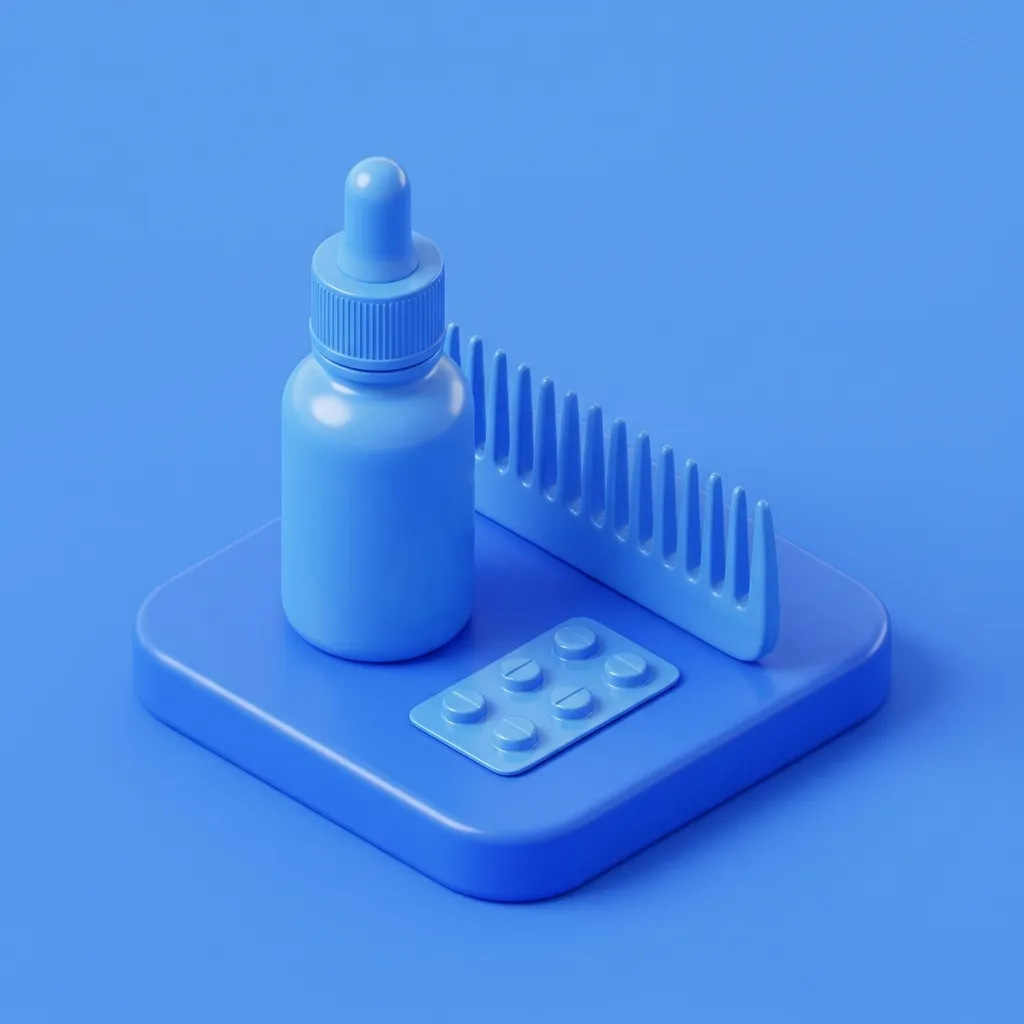 Topical hair treatment illustration